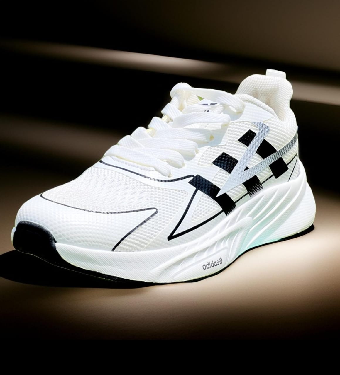 Adidas white running sports sneakers